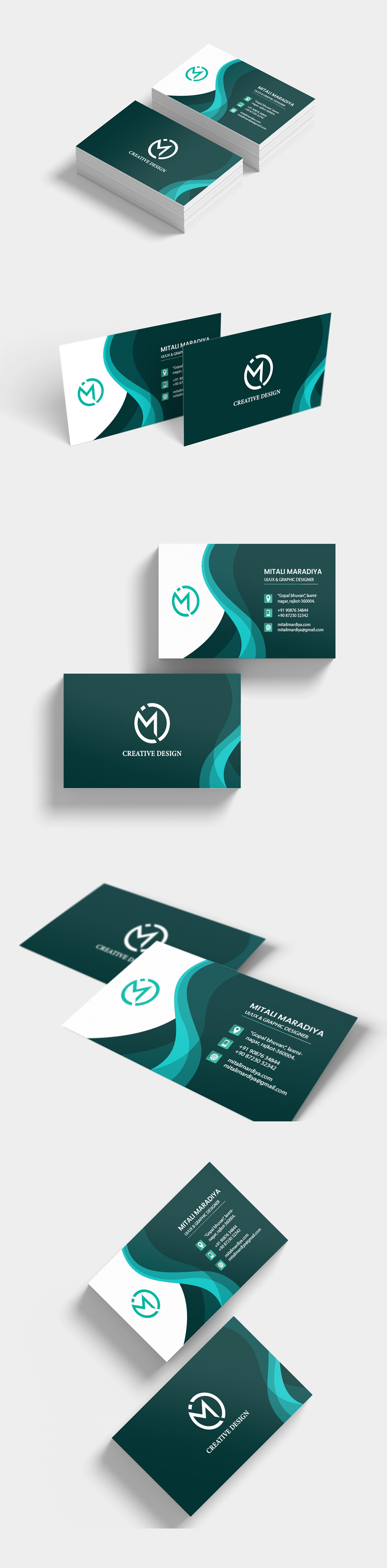design Graphic Designer marketing   Socialmedia visiting card design visit card