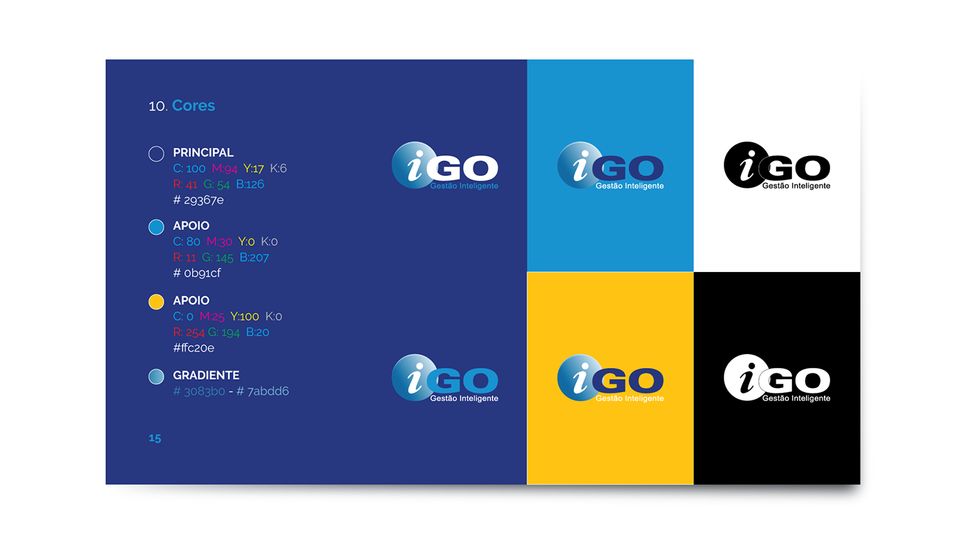 brand brand identity branding  business card guidelines identidade visual iGo joinville Manual de Marca marca