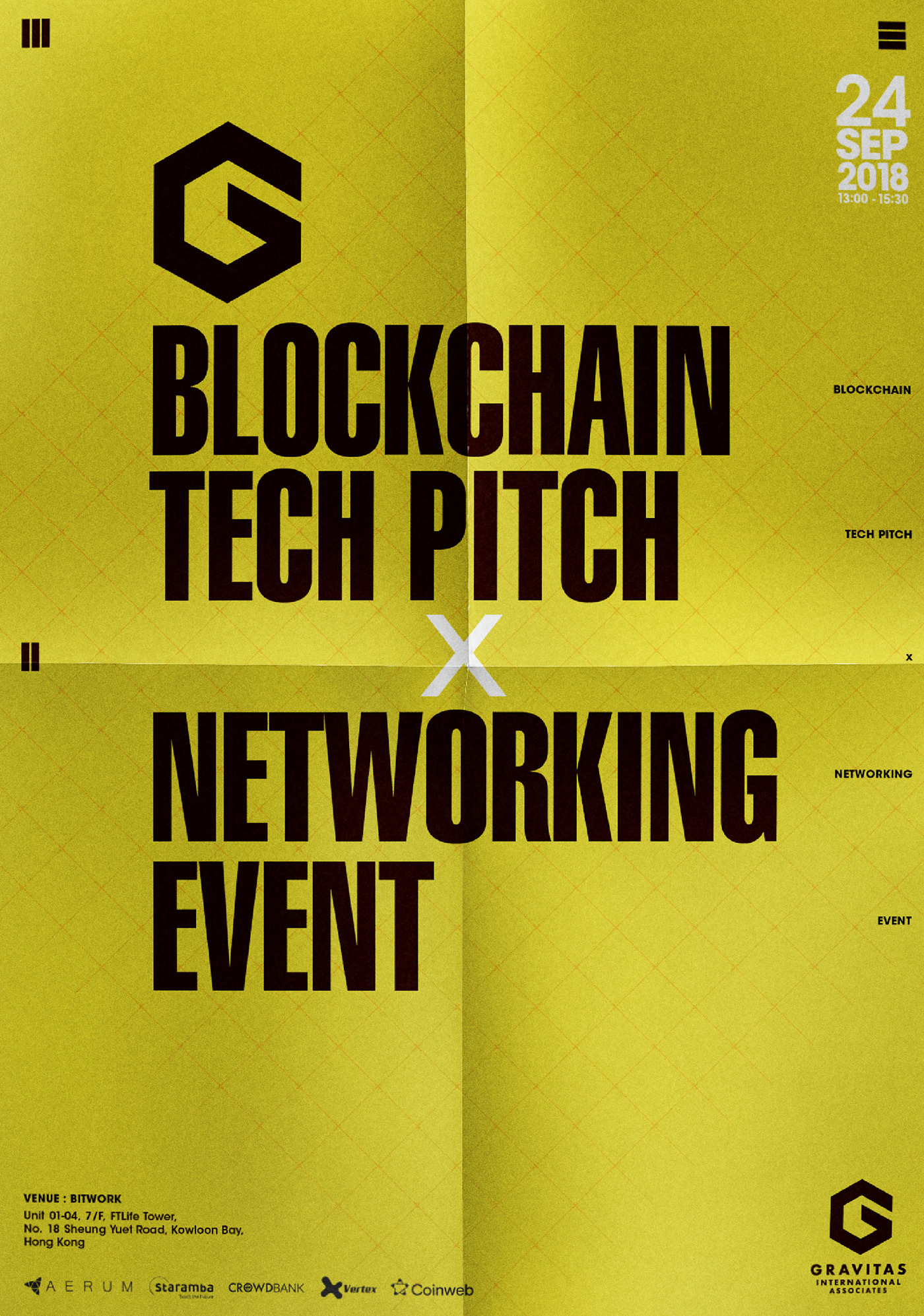 graphic design  SDDESIGN SDDESIGNHK gravitas networking Event poster banner typography   visual identity