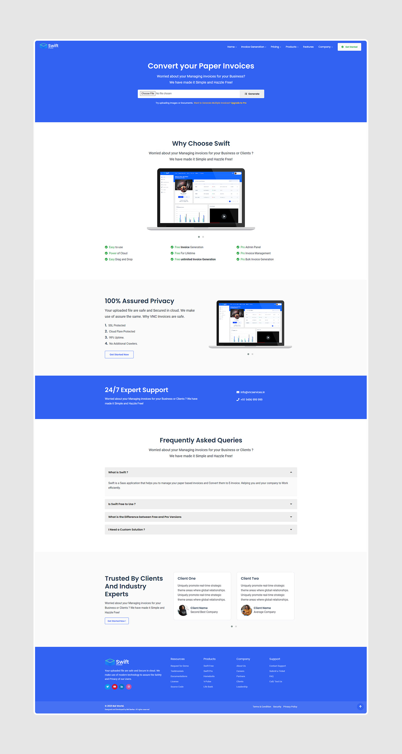 bootstrap HTML landing SAAS template Theme Web Design  web development  Website