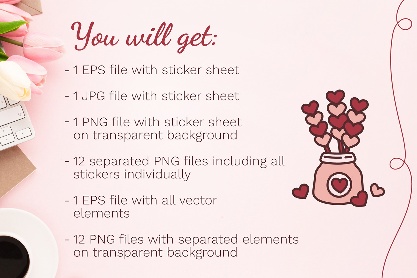valentine Valentine's Day romantic vector Love heart ILLUSTRATION  stickers sweet Food 