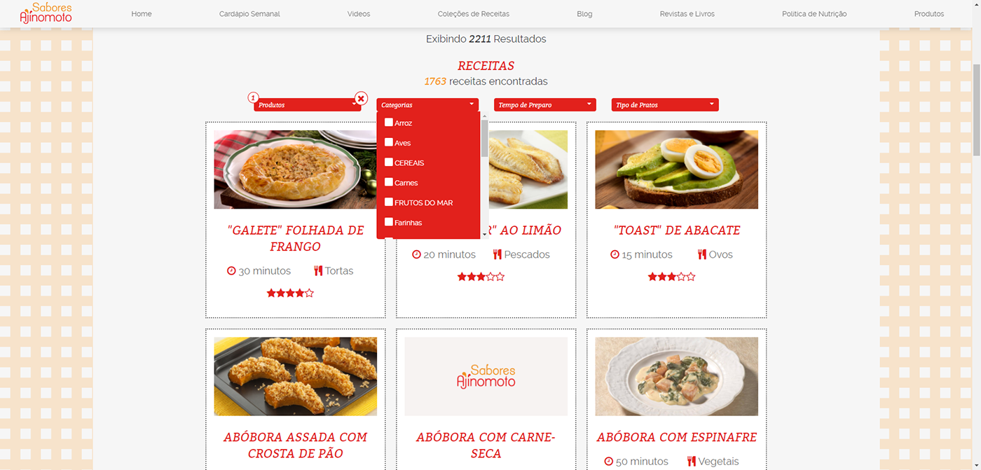 Ajinomoto recipes Website