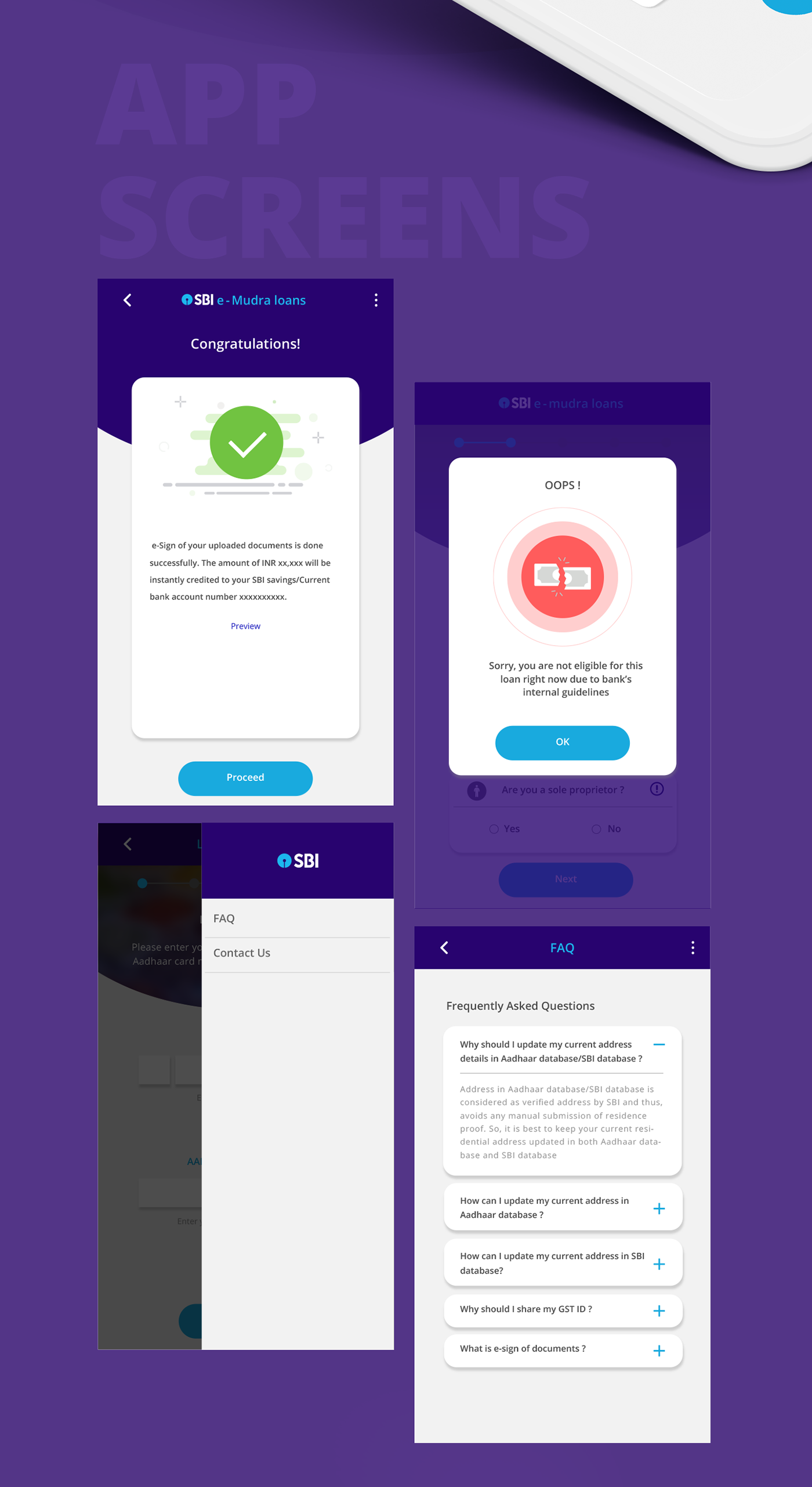 financial loan UI ux Mobile Application design Creative Design