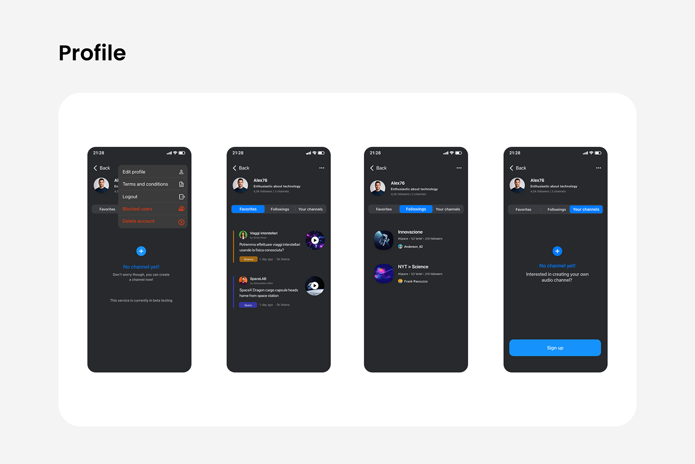 Mobile app ui design user interface Voice Over ai generative ai