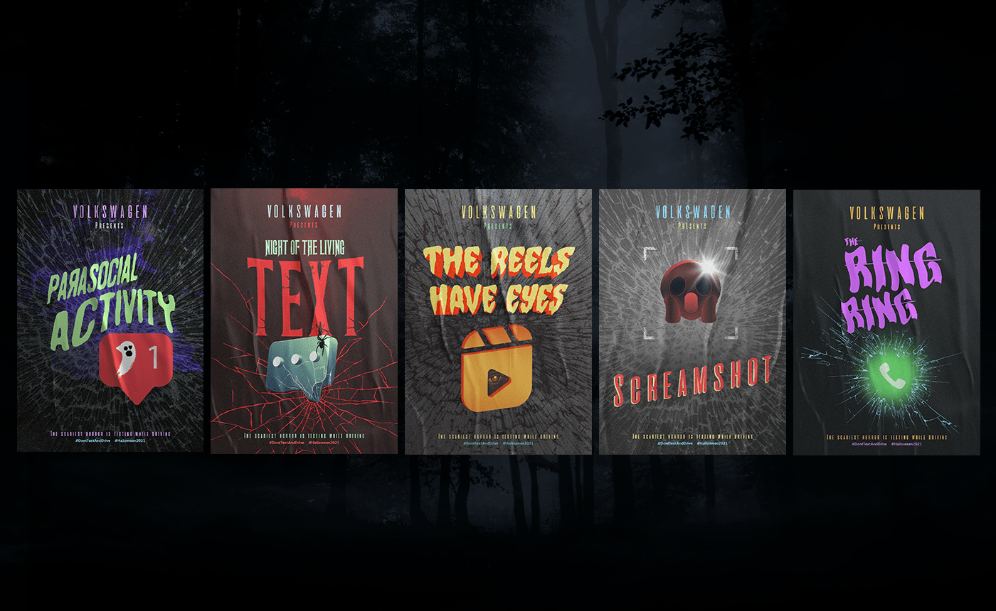 Advertising  Archive Film   Halloween horror Layout magazine social media volkswagen