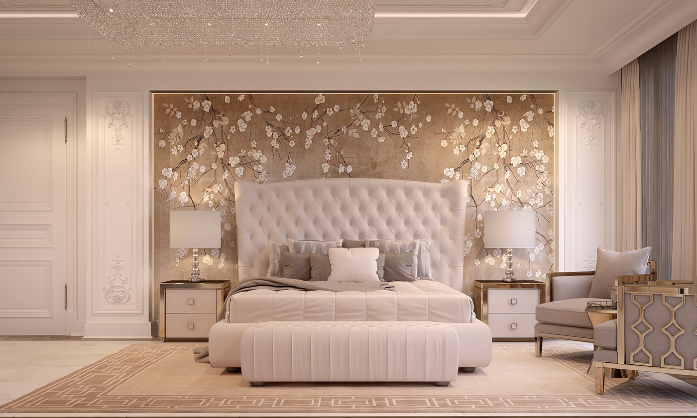Interior luxury Classic bedroom wardrobe