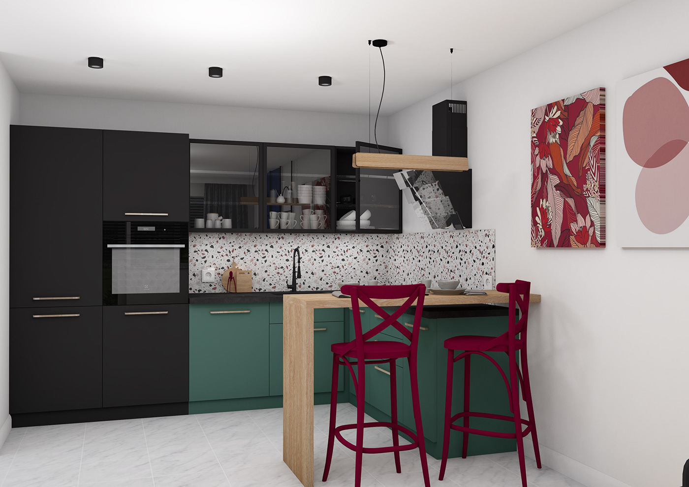 blackinteriors colours details flat glass gold interiordesign livingroom studio Terrazzo
