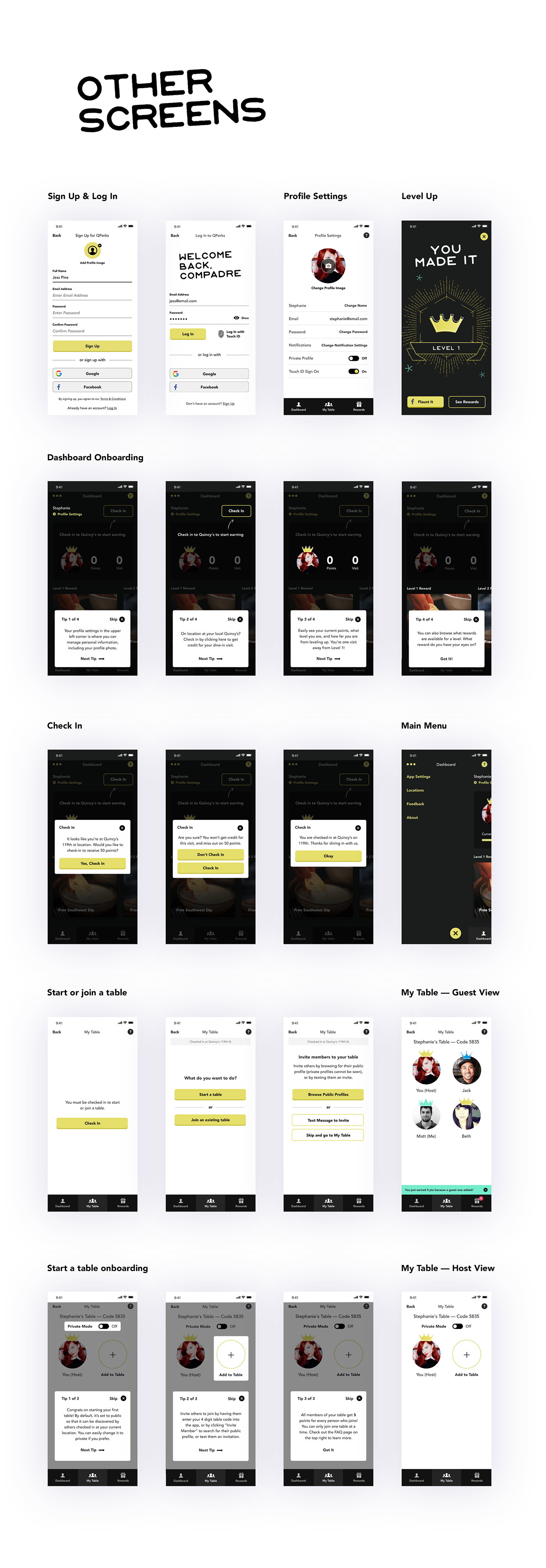 UI mobile app Agile animation  interactive restaurant concept