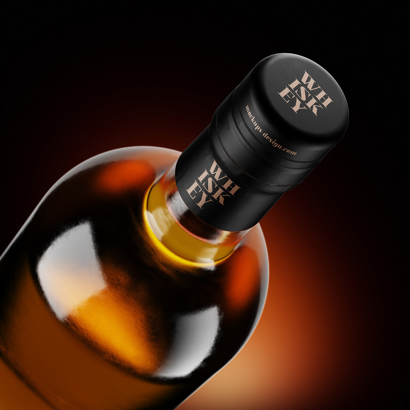Download Free whisky bottle mockup on Behance
