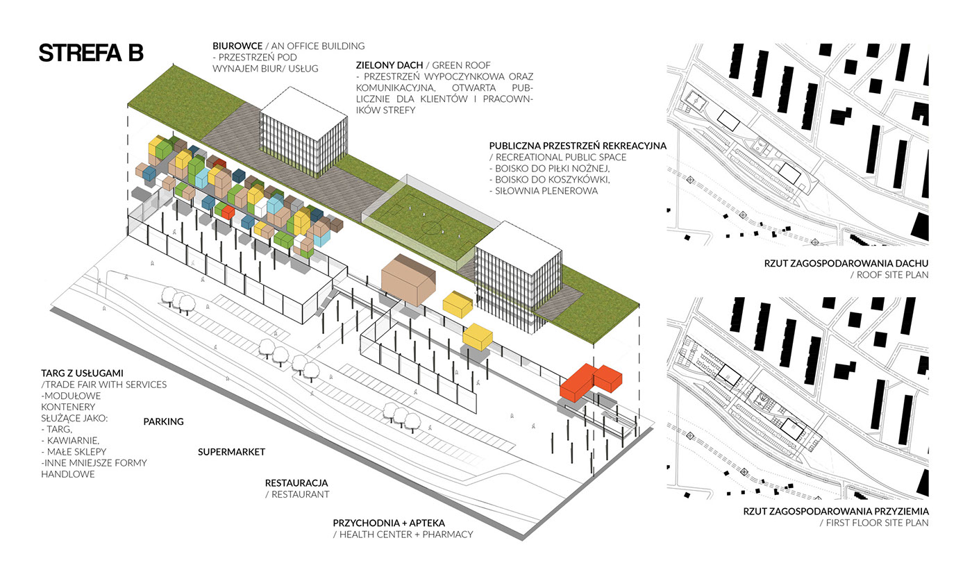 architecture urbanism   Landscape design contest poland silesia Office housing public space