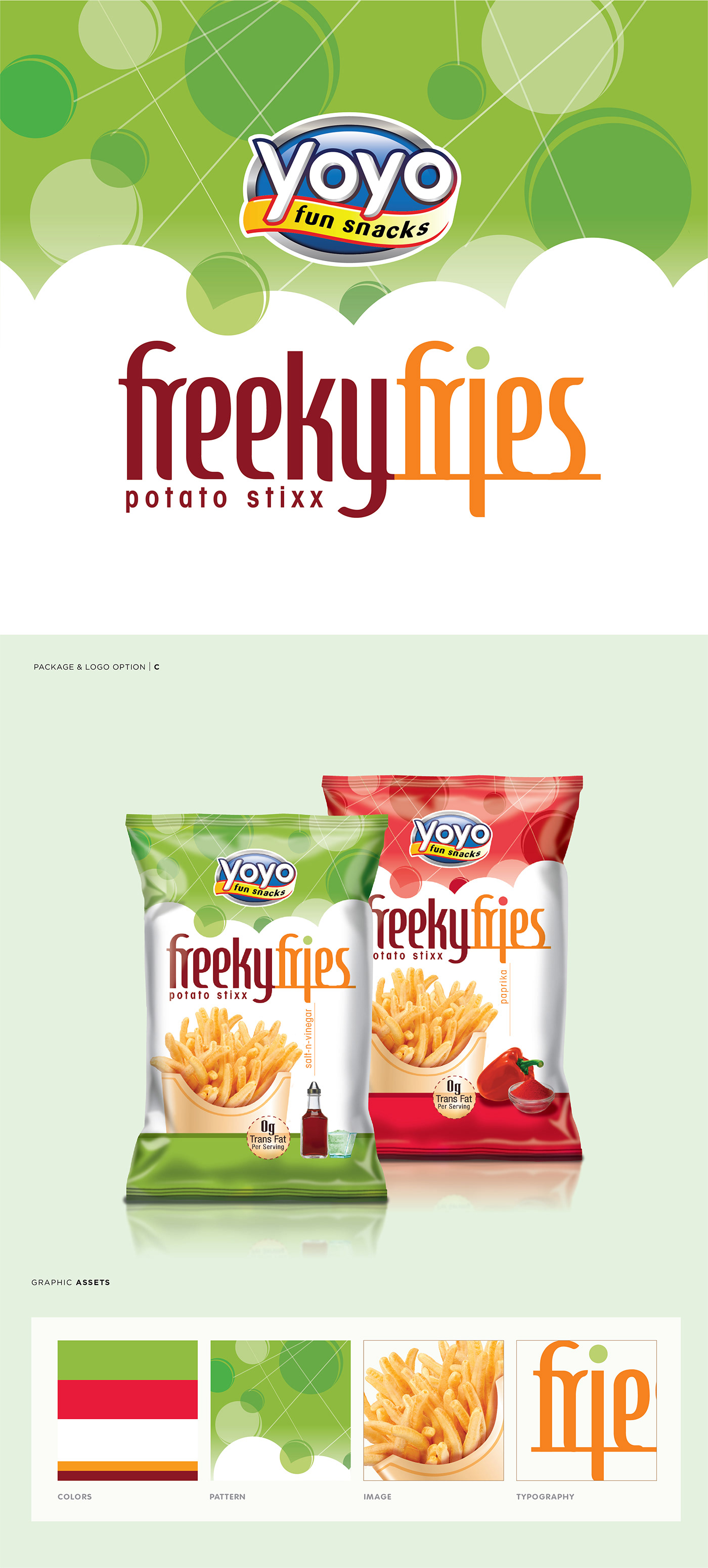 snacks freeky fries POTATOES STIXX YOYO SNACKS brand identity branding  identity Label logo Packaging