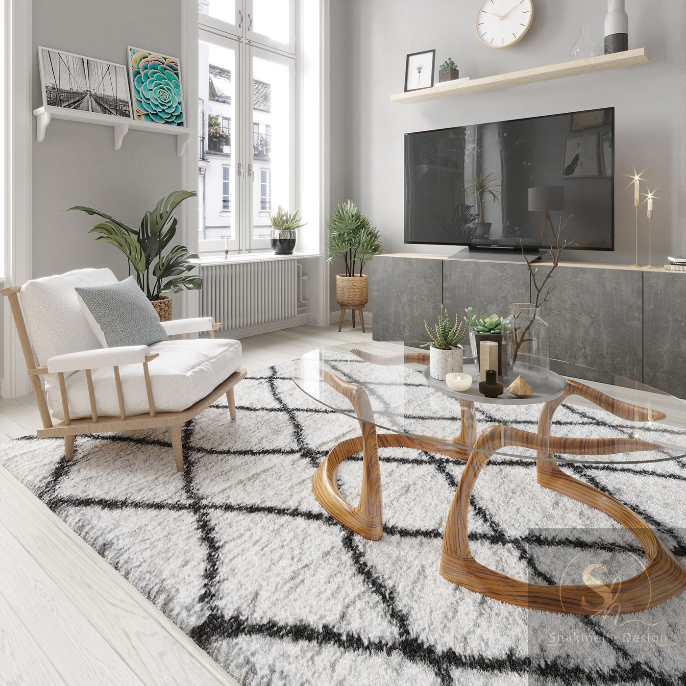 design interior design  Scandinavian Scandinavian design Interior visualization Render interior designer living room interiordesign