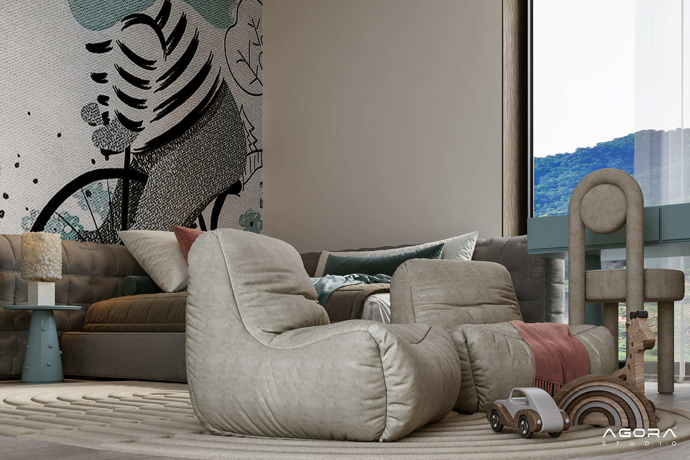 interior design  Render visualization 3D 3ds max corona archviz vray bedroom baby