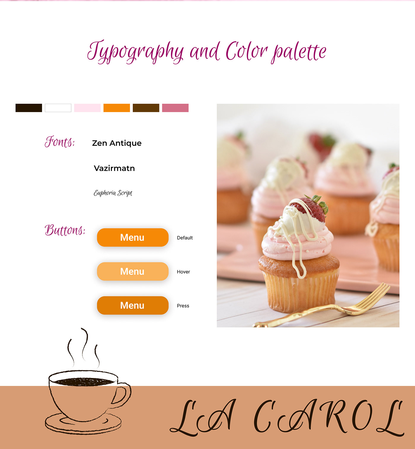 redesign ux/ui Figma Web Design  user interface Website cafe bakery logo design