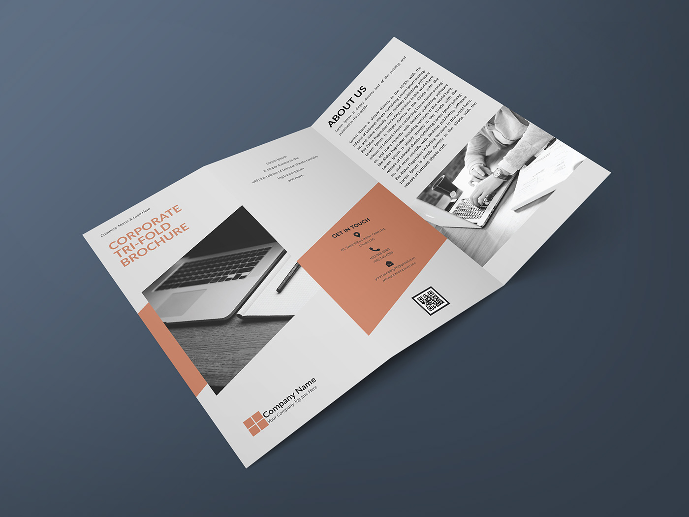 tri fold brochure design template a4 creative design