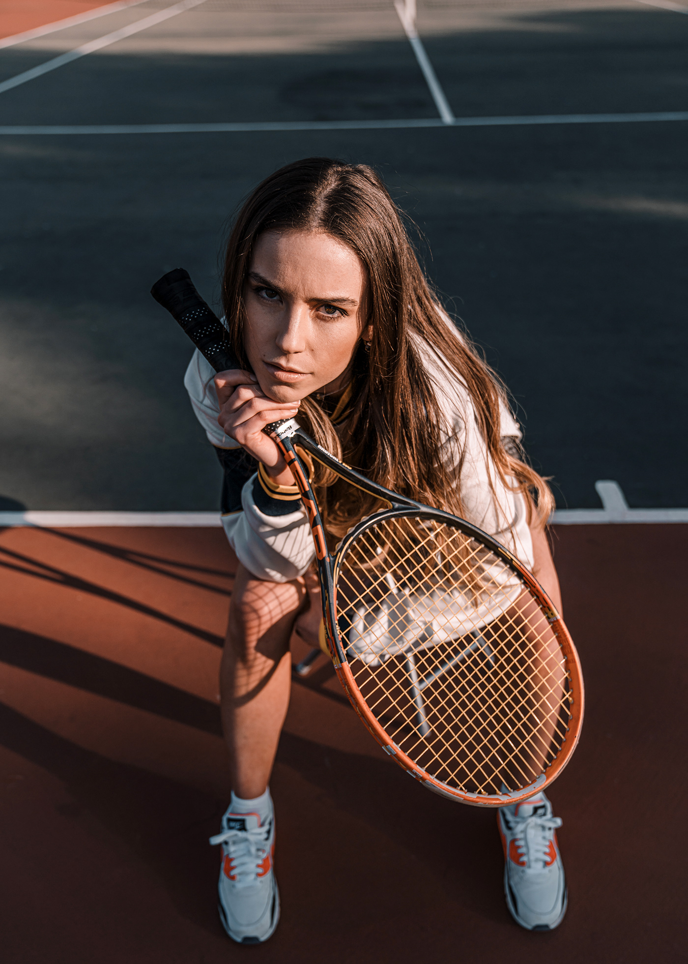 creative Fashion  girl model portrait Sony sunset tennis tennis outfit