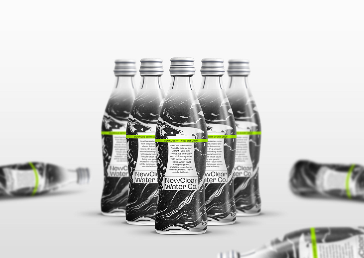 Brand Design Packaging visual identity Logo Design nuclear water healthy lifestyle environment satire חגים 