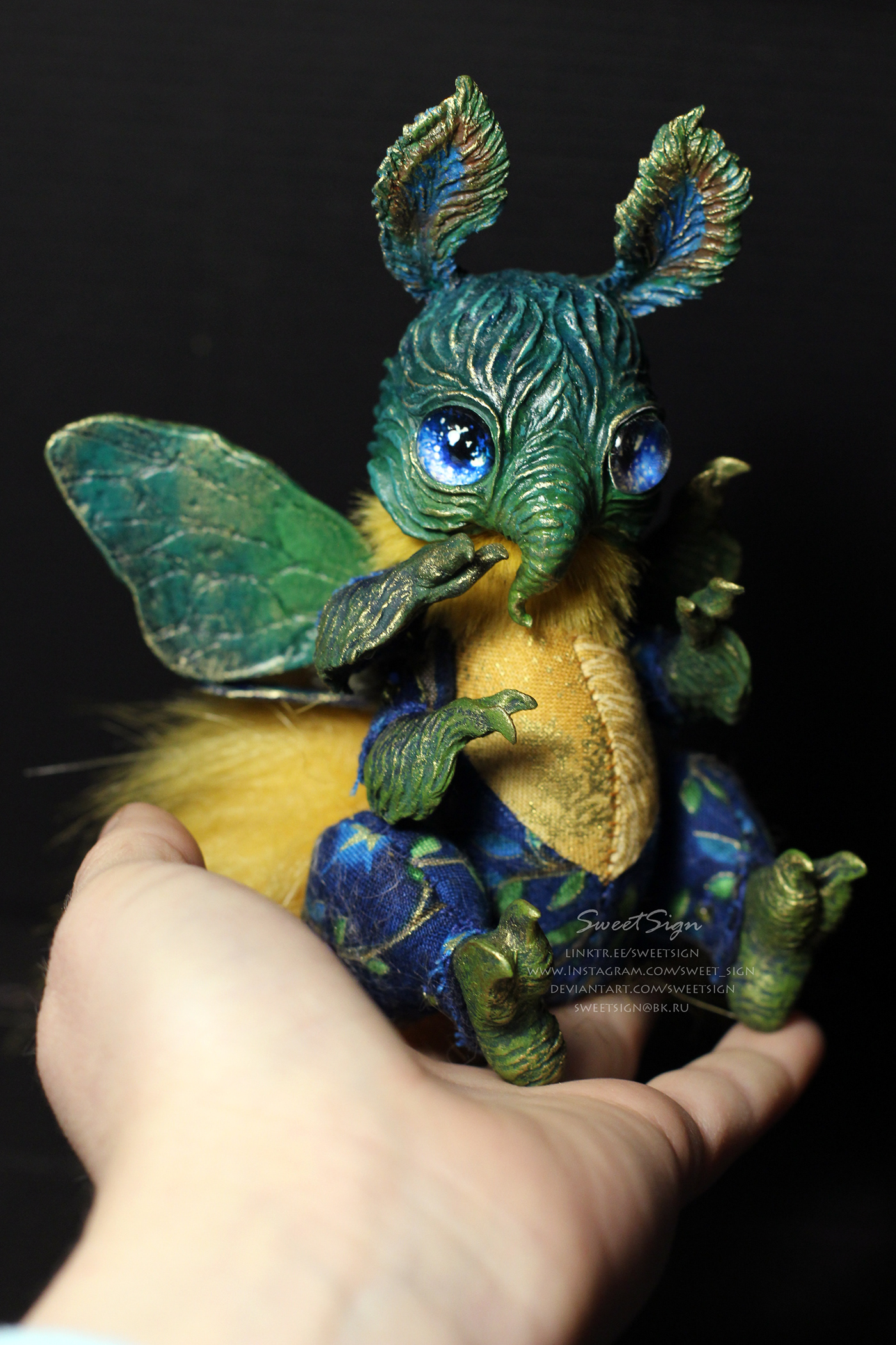 art Artdoll bjd butterfly doll fantasy Handmade dolls one of a kind ooak toy