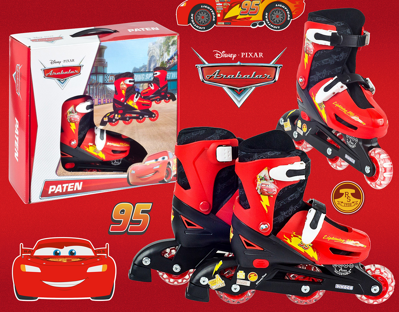 Cars mcqueen disney toy skate inline skates Stationery Pack product pop