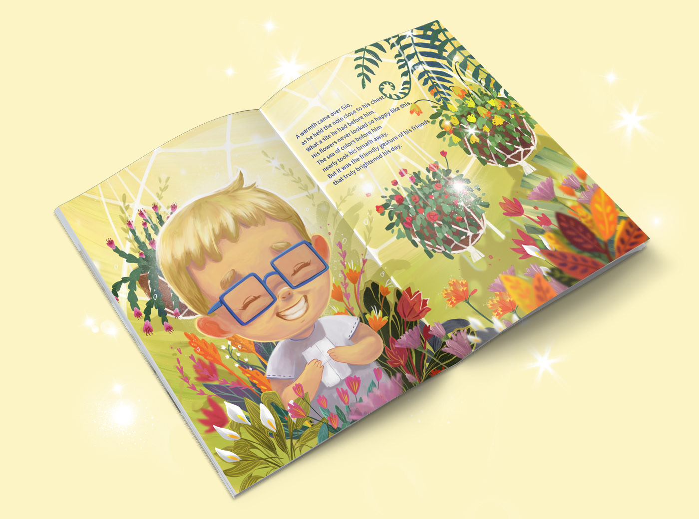 boy children's book Flowers friendship frog garden Nature personage design  Picture book