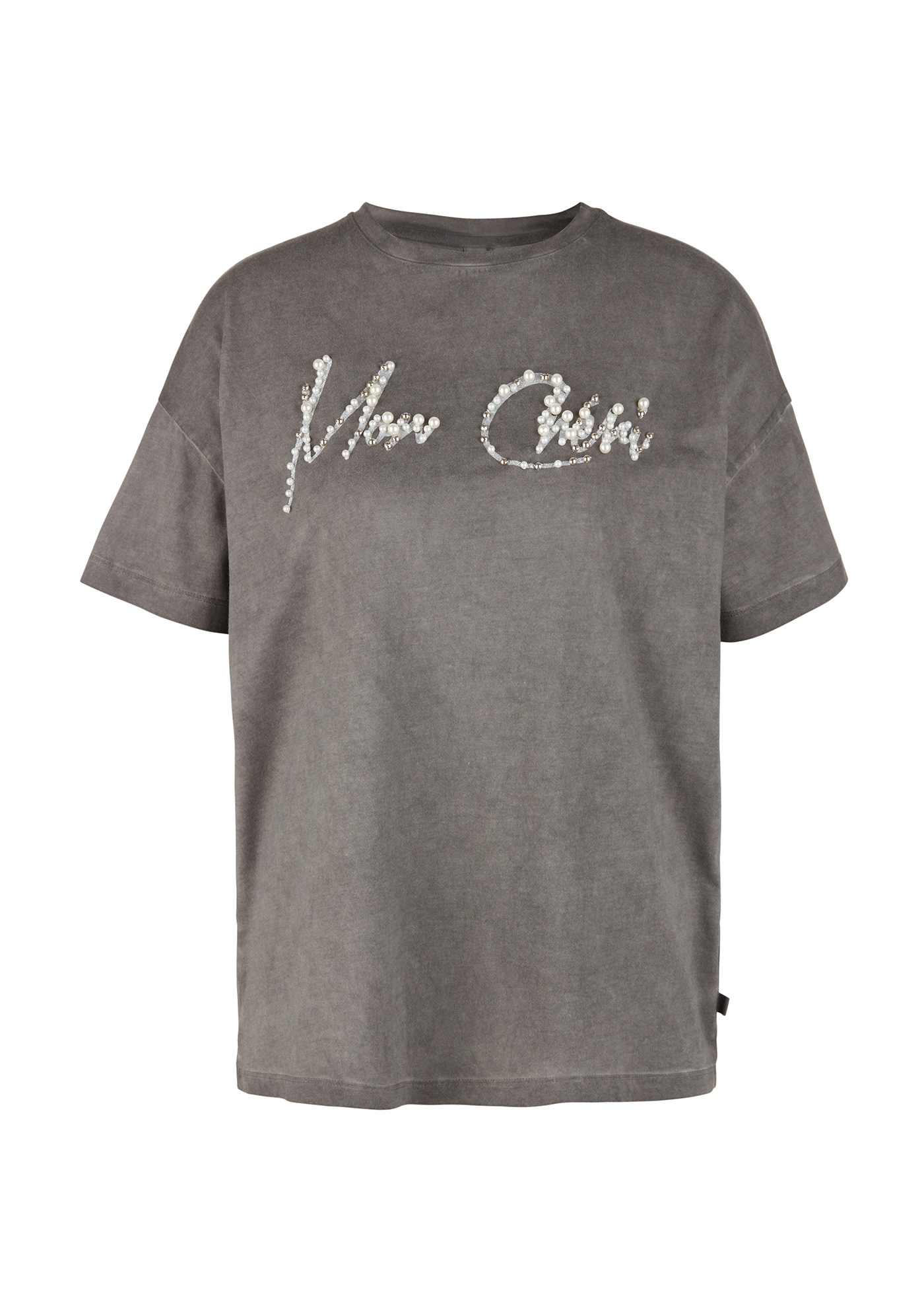 Clothing comma Fashion  Glitter pearl slogan soliver stone t-shirt woman
