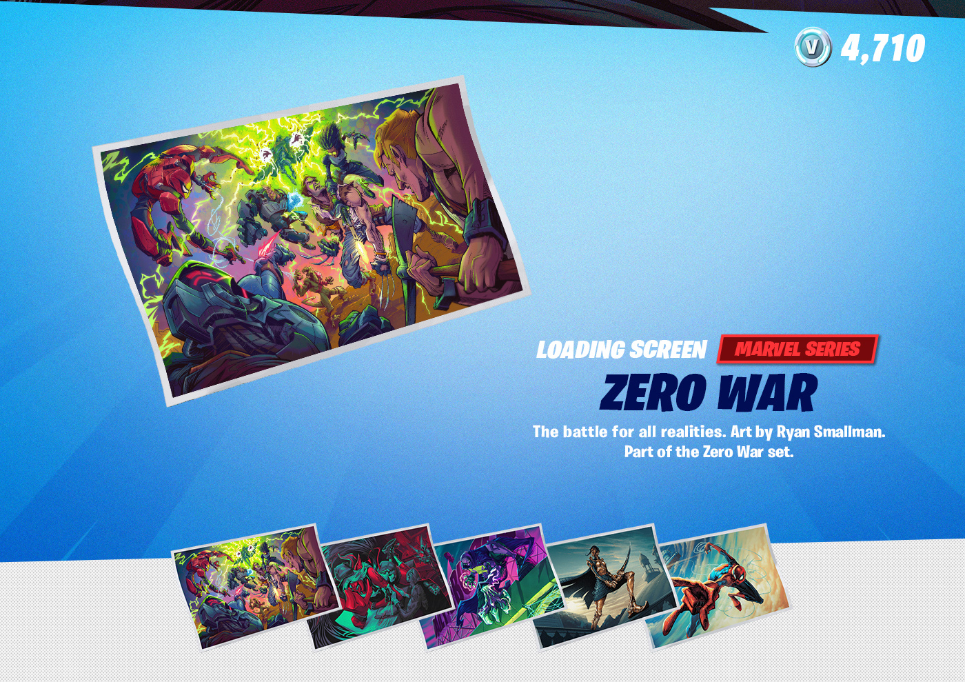 Fortnite key visual loading screen marvel spiderman SuperHero video game videogame wolverine zero war