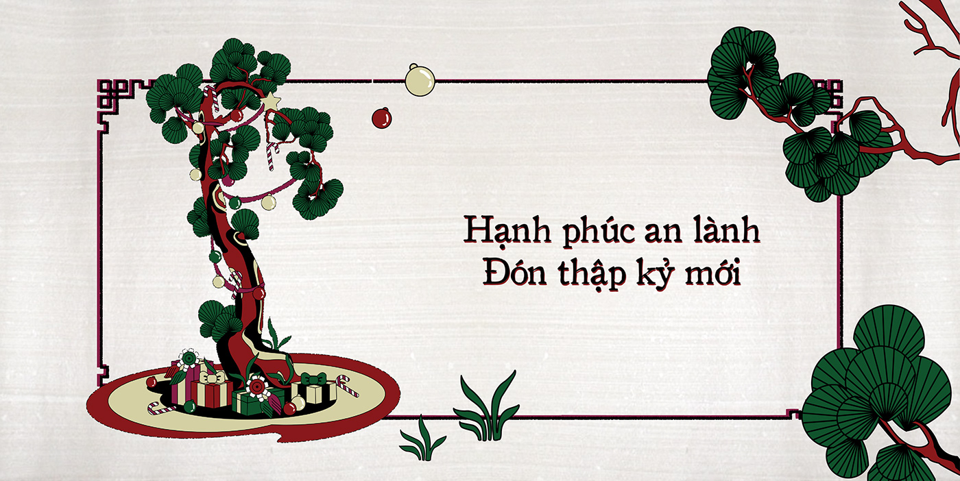 ILLUSTRATION  vietnam dong ho art traditional cultural typography  