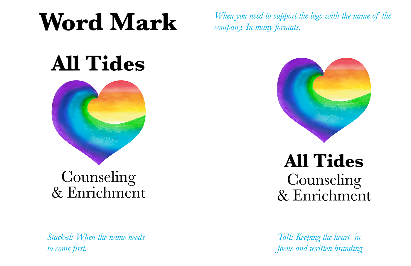branding  logo design rainbow pride heart