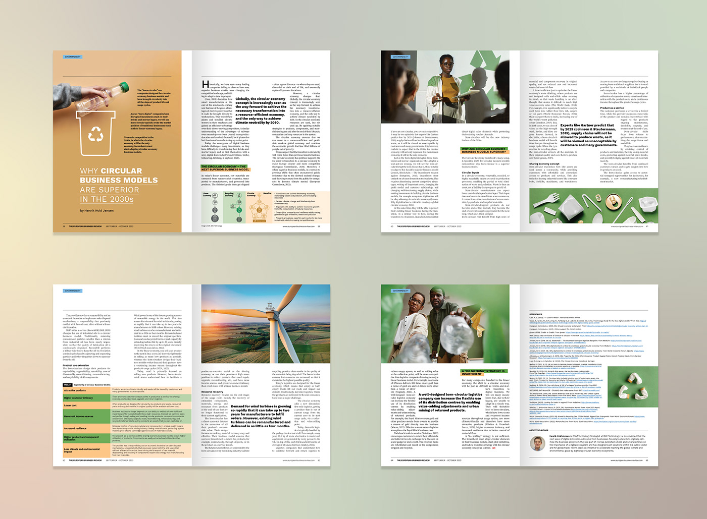 magazine design layout green ecology