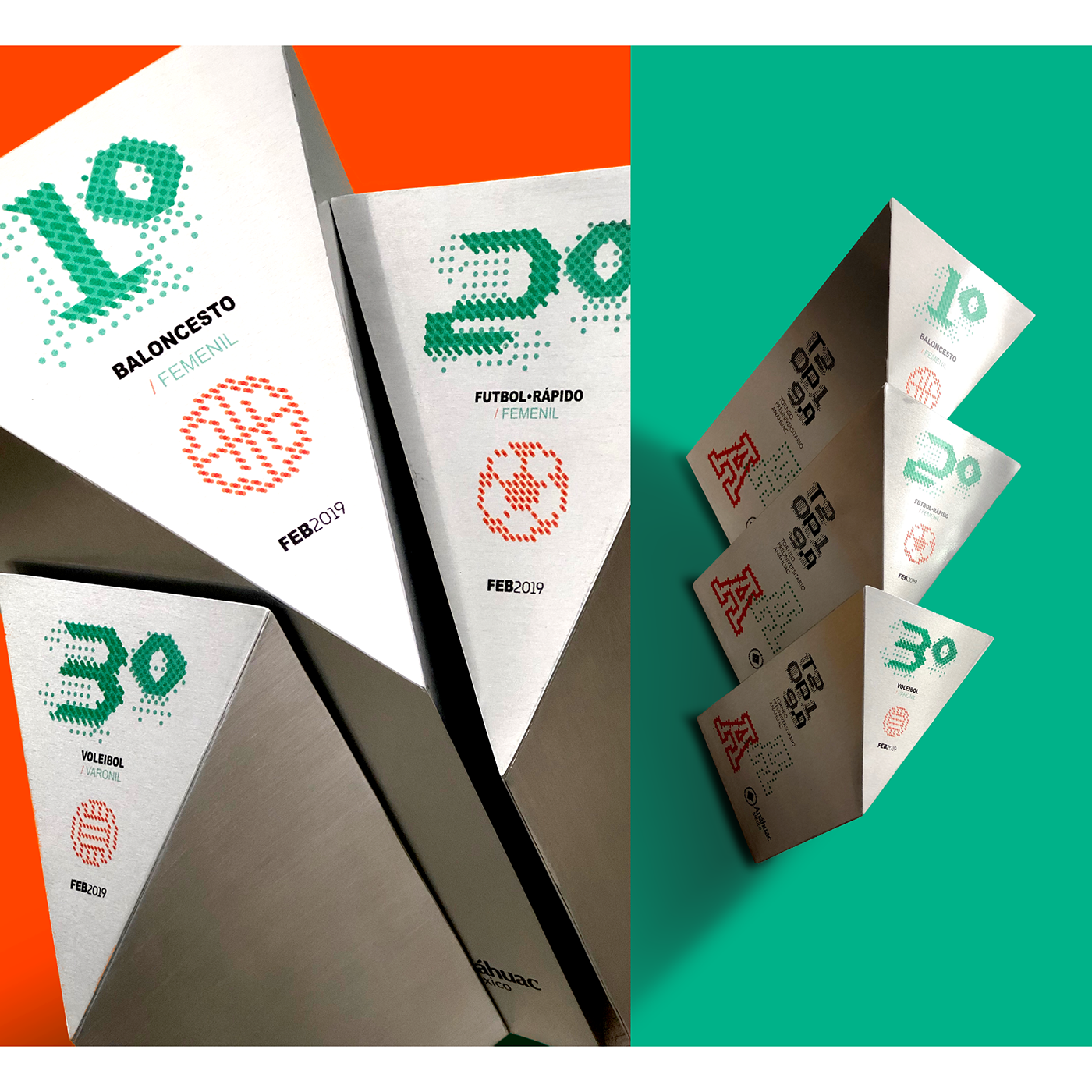 modular flexible Dynamic orange green sports Tournament lettering identity brand