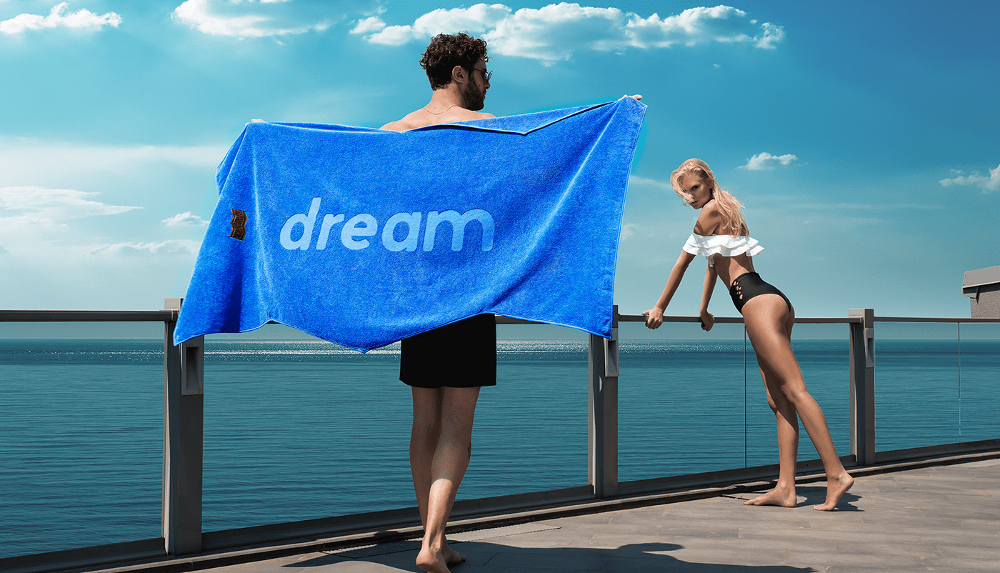 beach beach towel brand identity branding  colorful logo Logo Design photogprahy summer towel