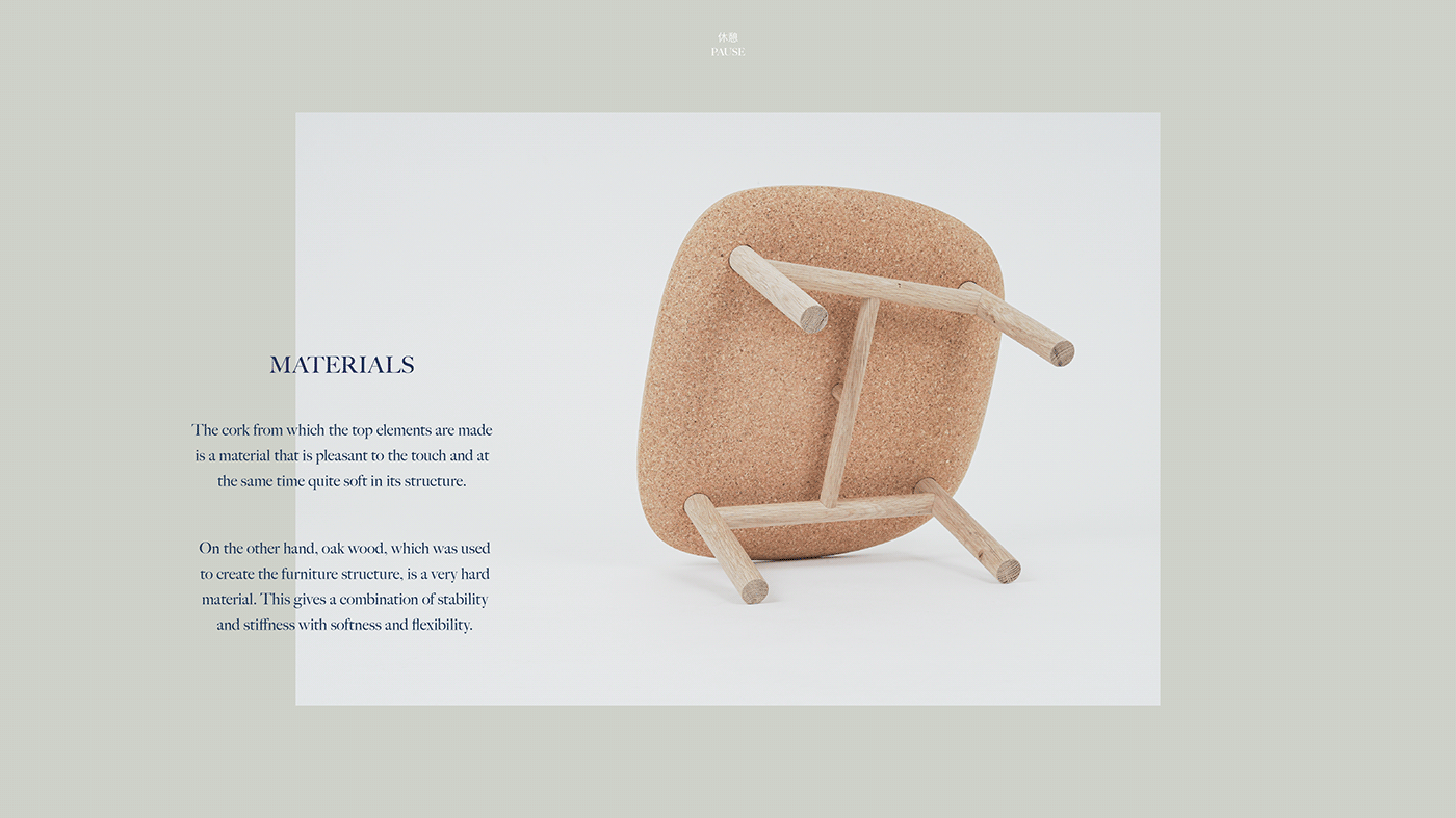 chair cork design furniture furniture design  industrial design  oak product stool wood