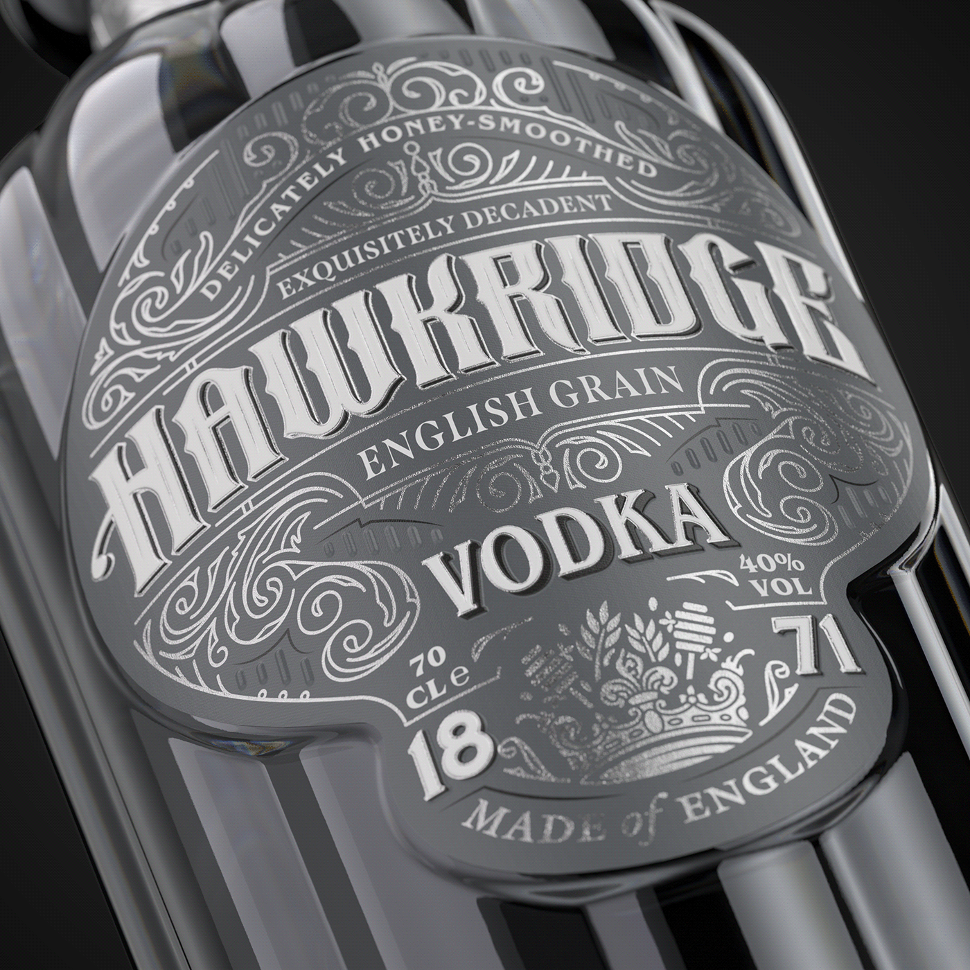 bottle distillery foil gin graphic design  label design logo packaging design premium Vodka