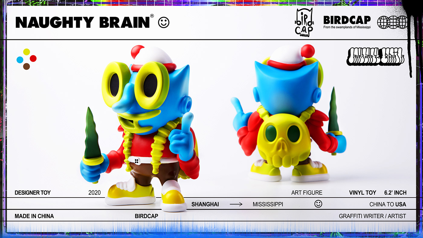 artfigure arttoy birdcap CURIOUSBOY designertoy Graffiti naughtybrain SoftVinyl toy toydesign