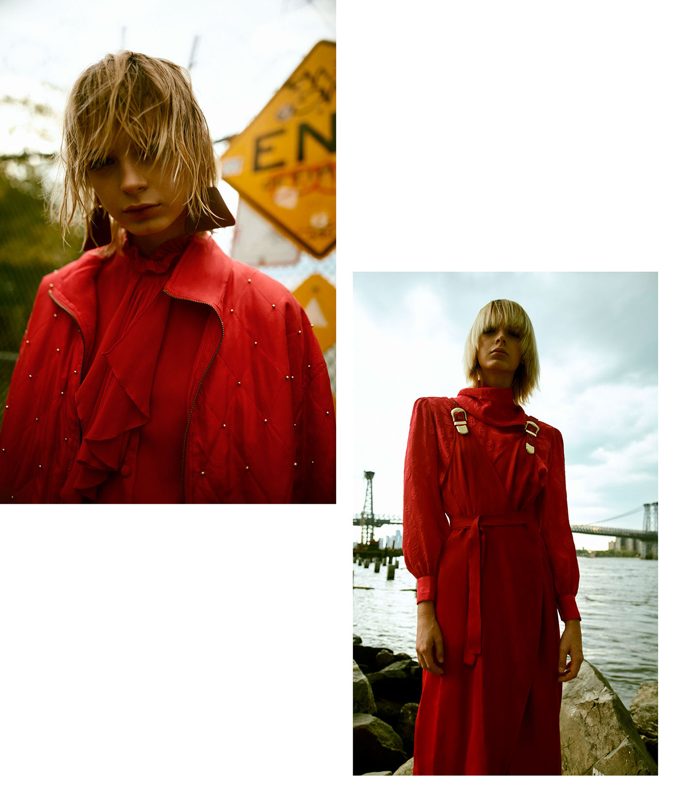 williamsburg Fashion  Brooklyn New York nyc red styling fashion served Test Shoot editorial photography