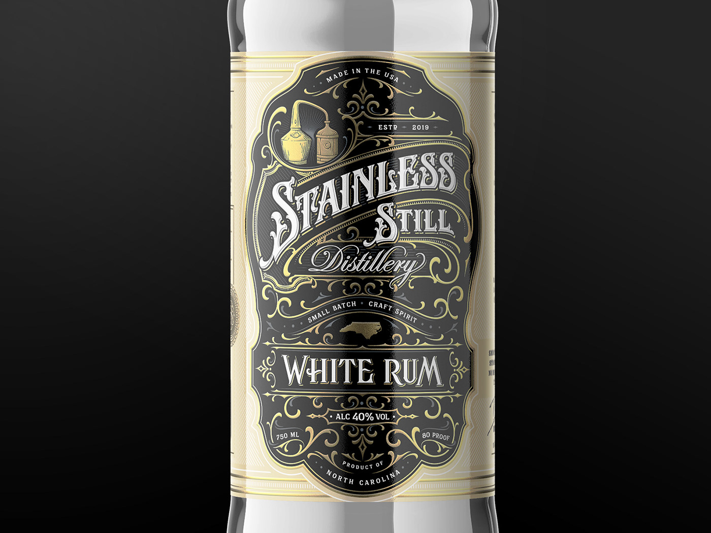 design distillery Label lettering logo luxury Packaging Rum typography   Whiskey