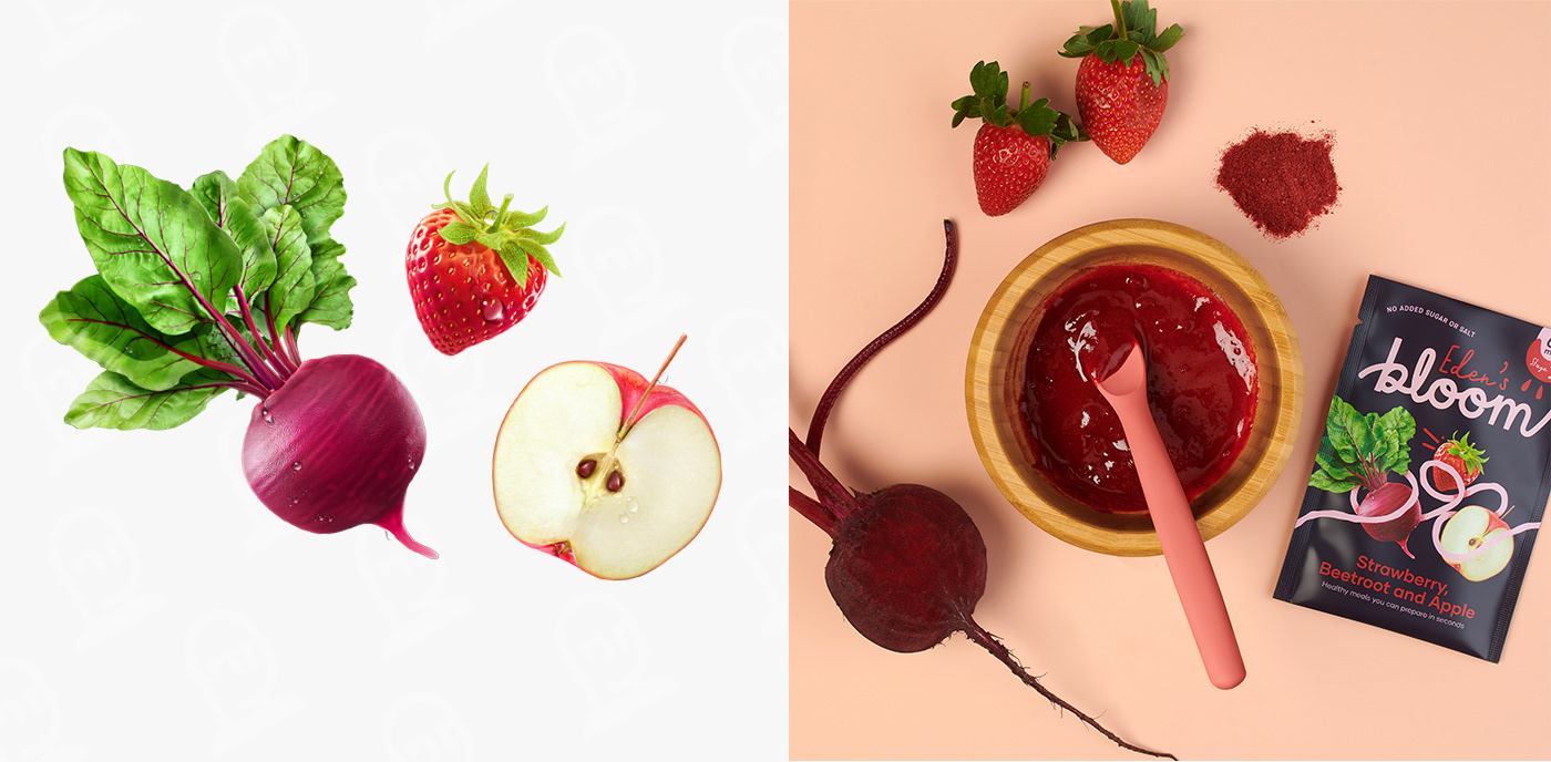 3D/CGI food images made for packaging - Fruits and Vegetables