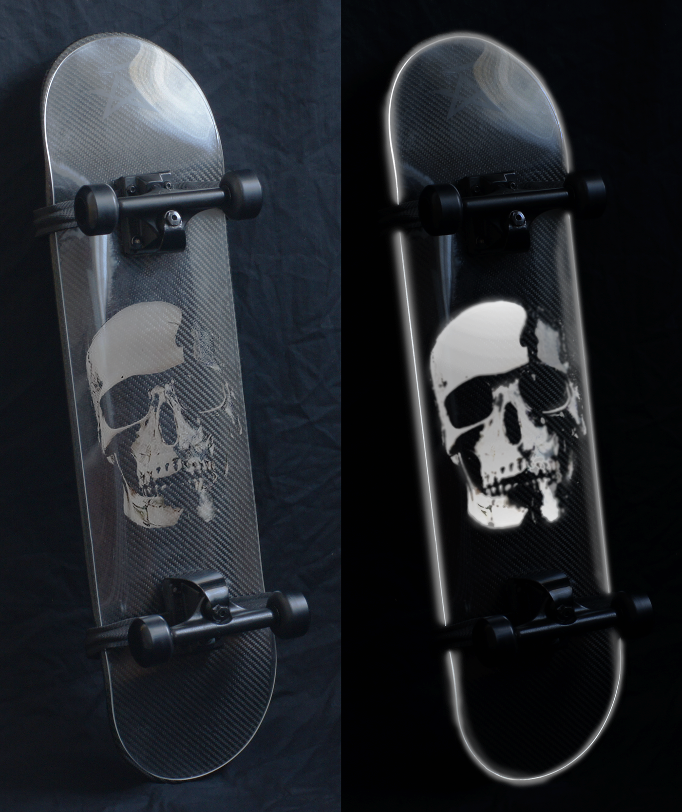 dark matter innovative skateboard carbon fiber skateboard black skateboard darko nikolic design black customizable Minimalism over-engineered skateboard