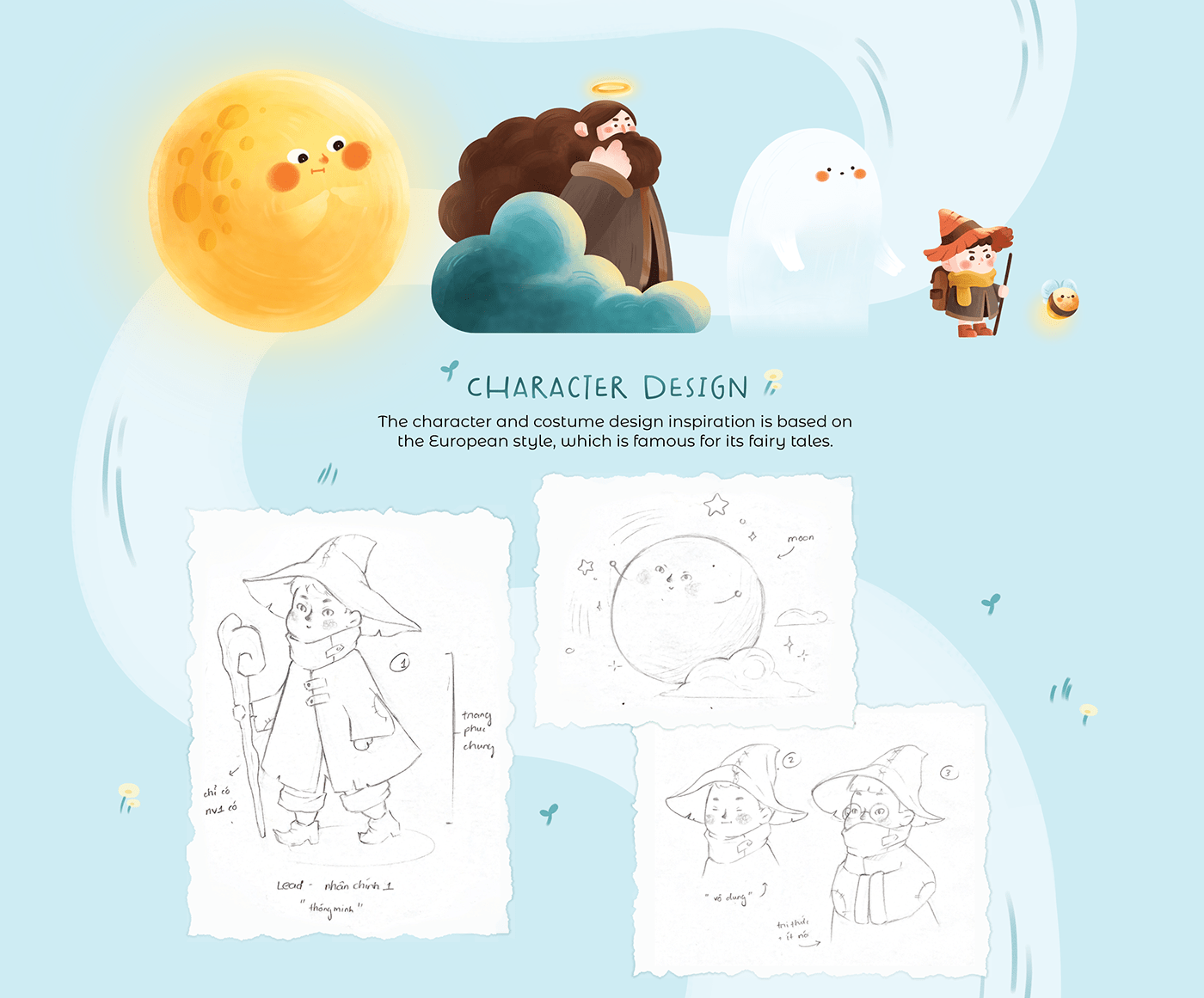 book Character design  children's book Digital Art  Drawing  ILLUSTRATION  moon
