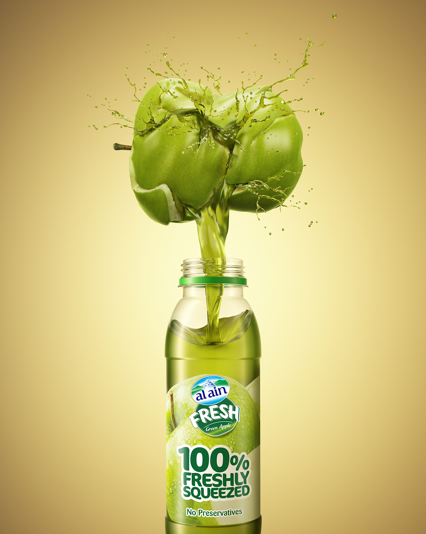 United Arab Emirates juice Advertising  Fresh Juice fruits dubai al ain CGI retouching  art