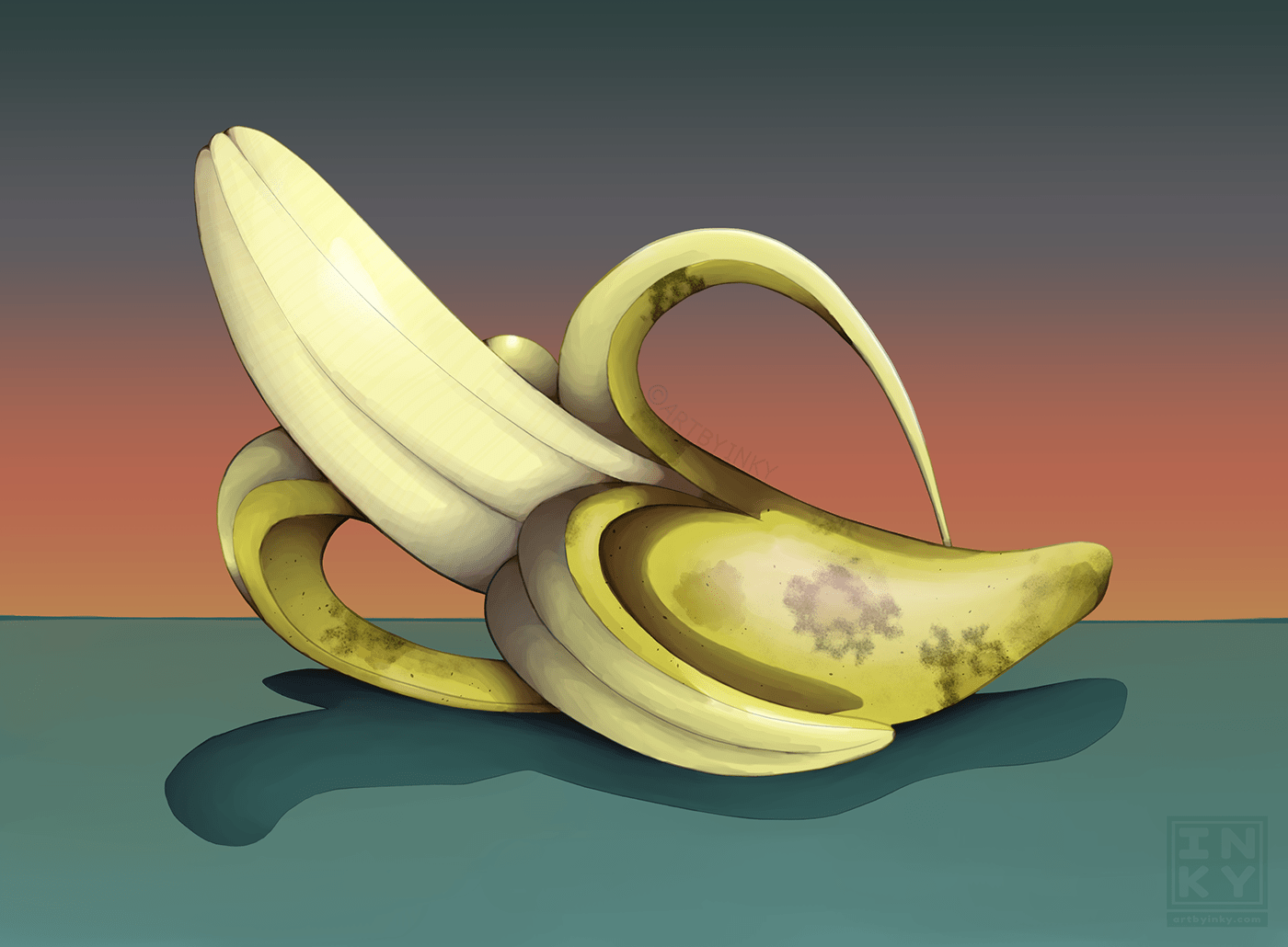 art banana banana art CLIP STUDIO PAINT design Digital Art  digital illustration digital painting food art Fruit fruit art oil paint painting  