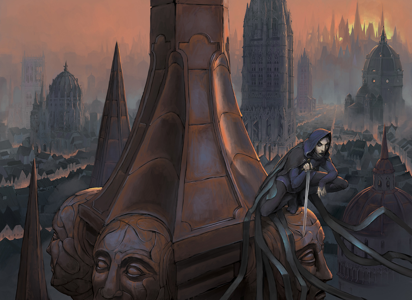 mistborn trilogy book cover book cover ILLUSTRATION  fantasy dark realistic city
