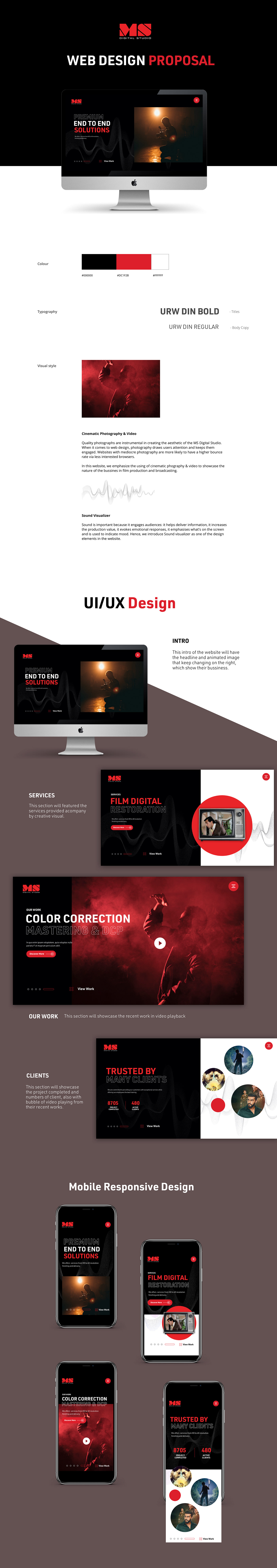 Film   Layout Production red uiux Website