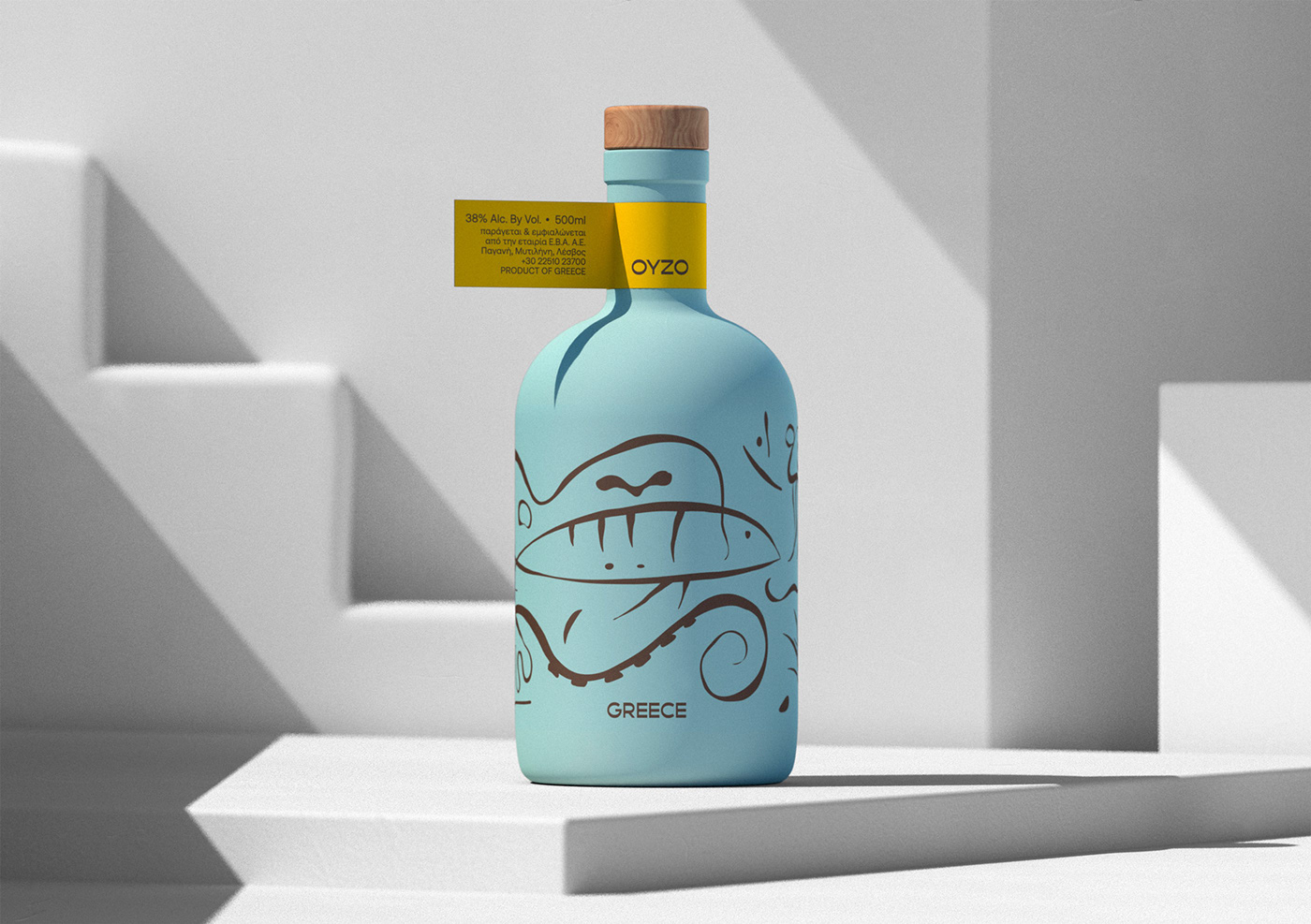 alcohol Greece ILLUSTRATION  Packaging pastel