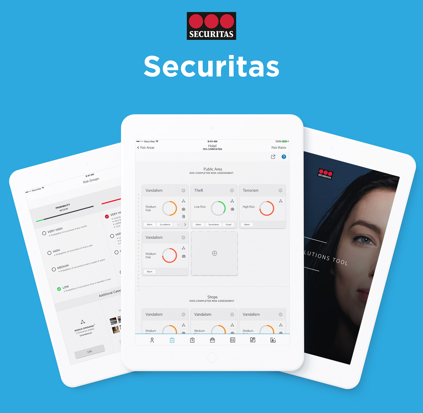 app design iPad service motion ux UI security Solution safety