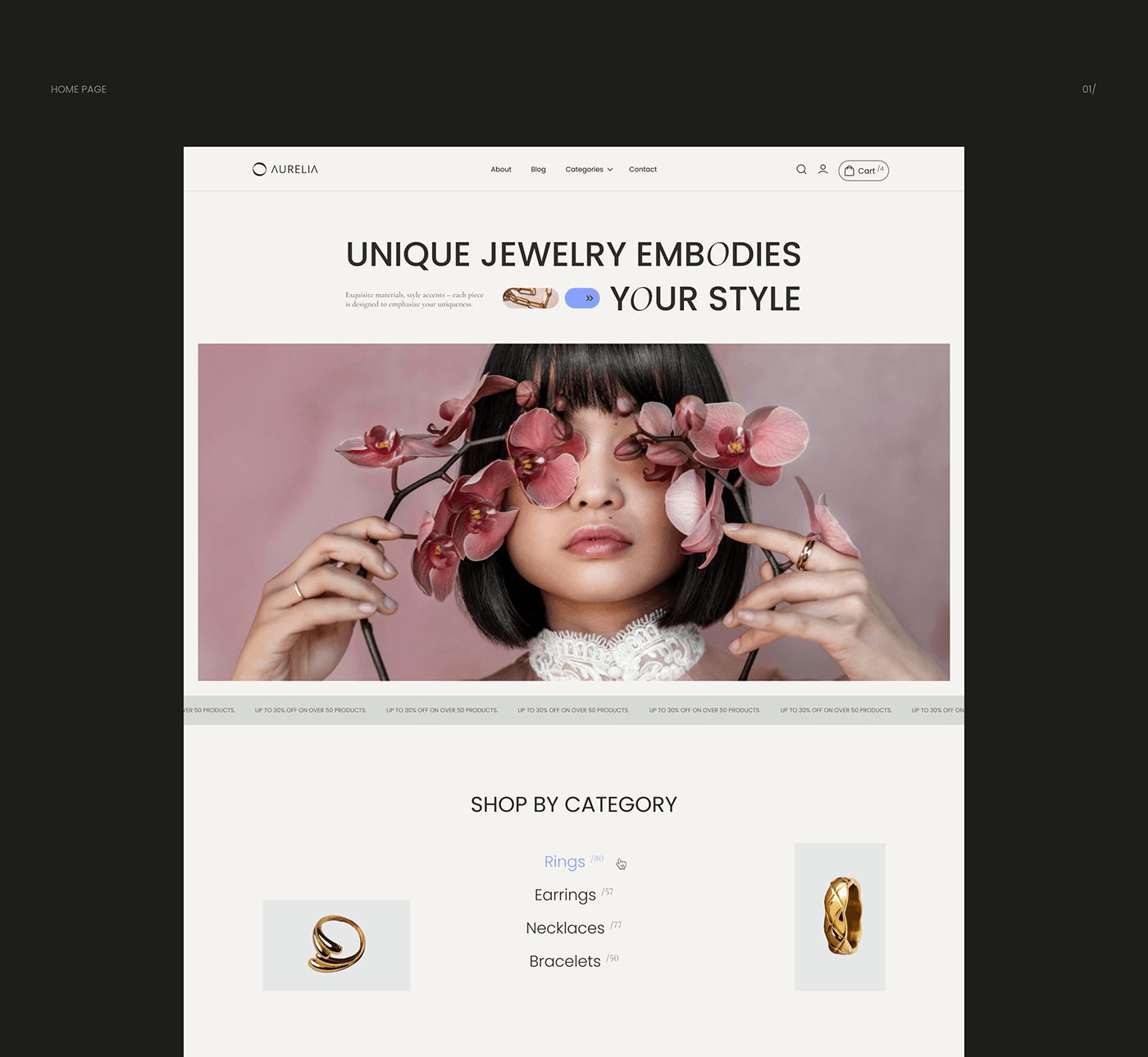 Ecommerce UI/UX UI ux Fashion  jewelry minimal clean design Figma
