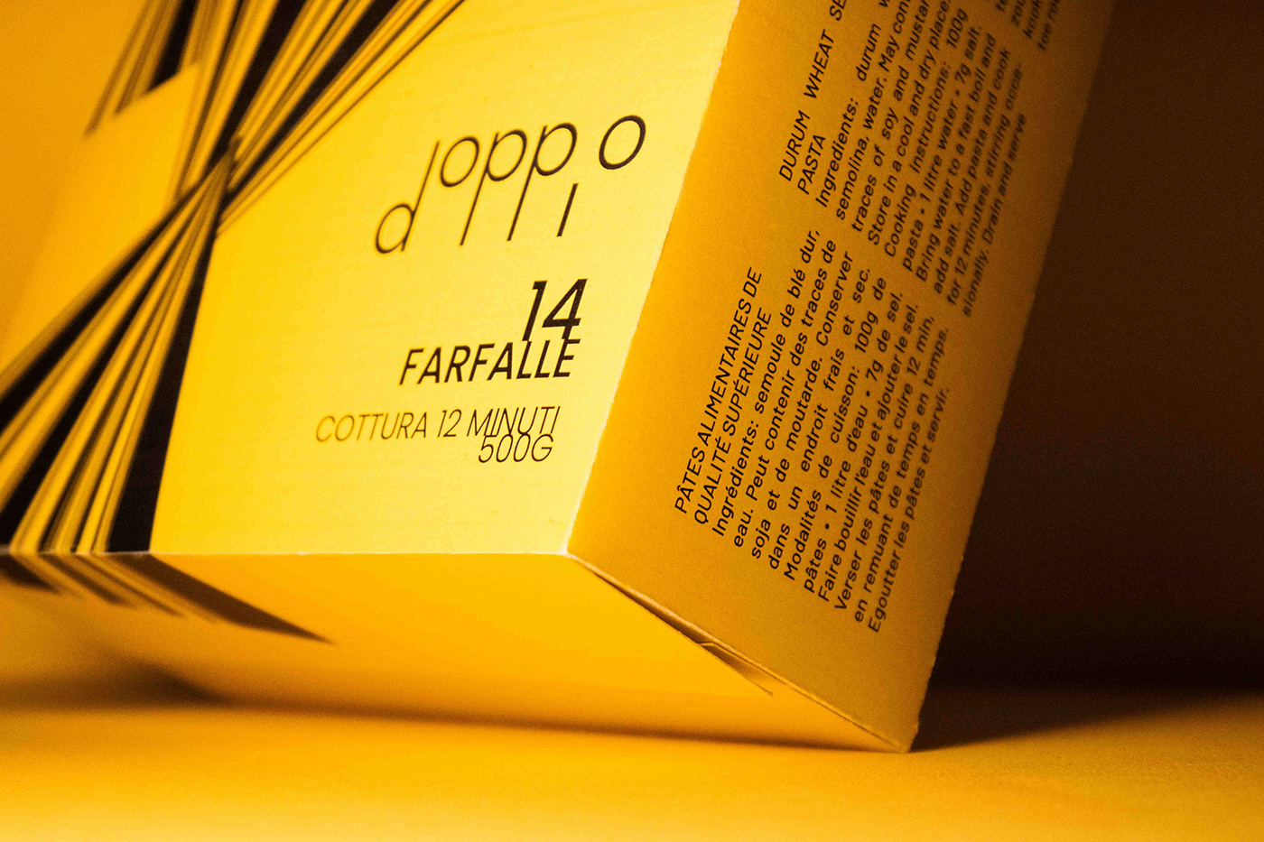 double Advertising  Logotype visual identity Brand Design Italian food Packaging packaging design yellow Packshot