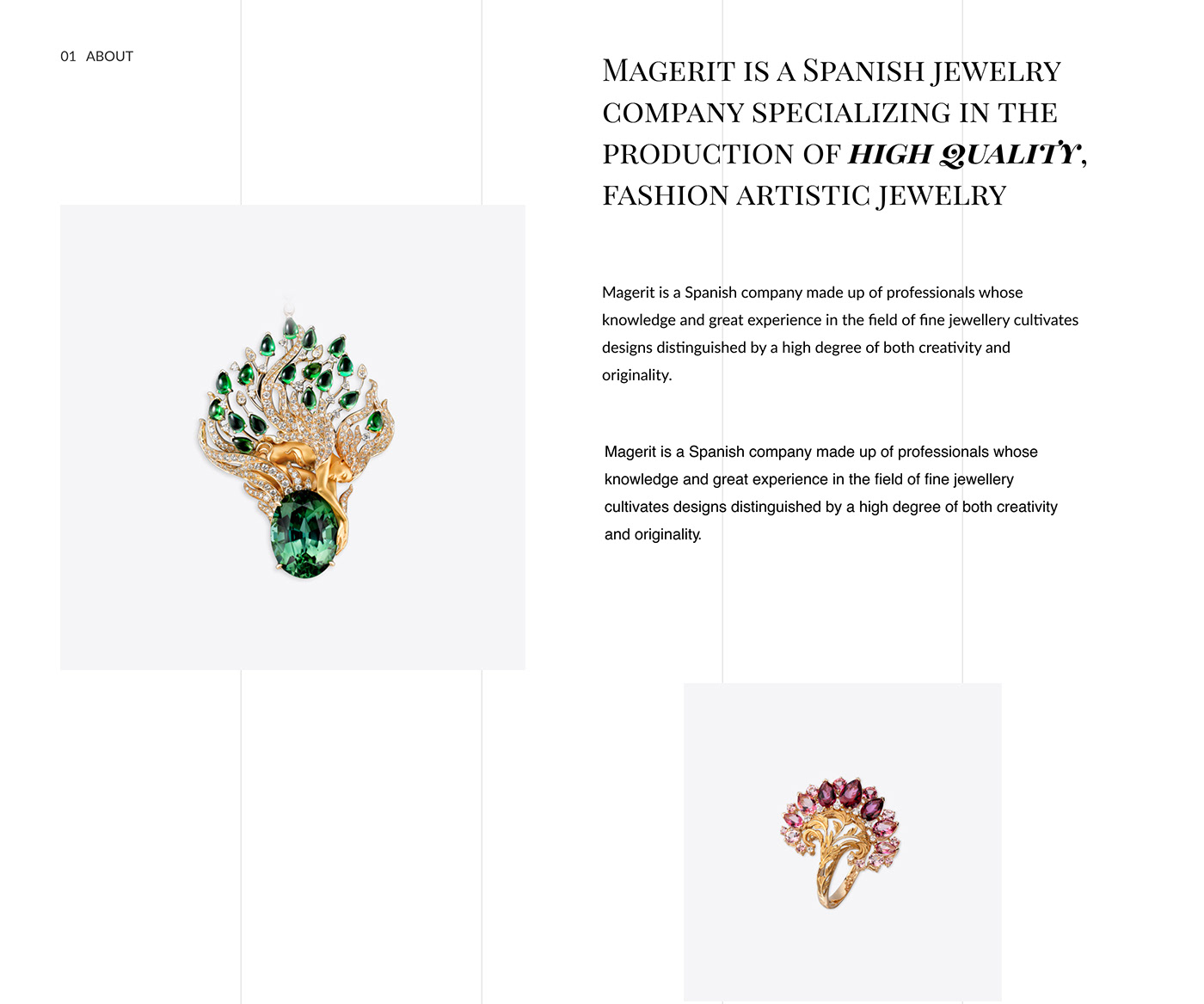 Ecommerce Fashion  jewelry luxury UI/UX user interface Web Design  Website