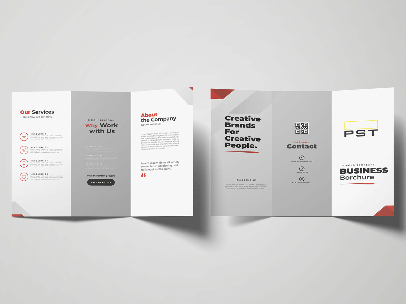 try fold brochure brochure flyer Graphic Designer design brand identity Try Fold tryfold