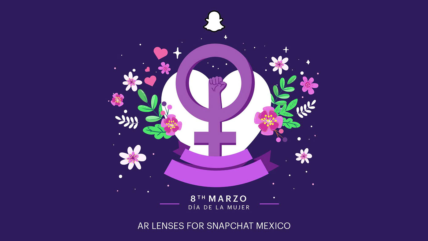 AR augmented reality design effect filter ILLUSTRATION  snapchat women's day